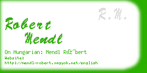robert mendl business card